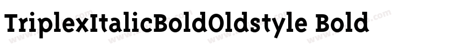 TriplexItalicBoldOldstyle Bold Italic字体转换